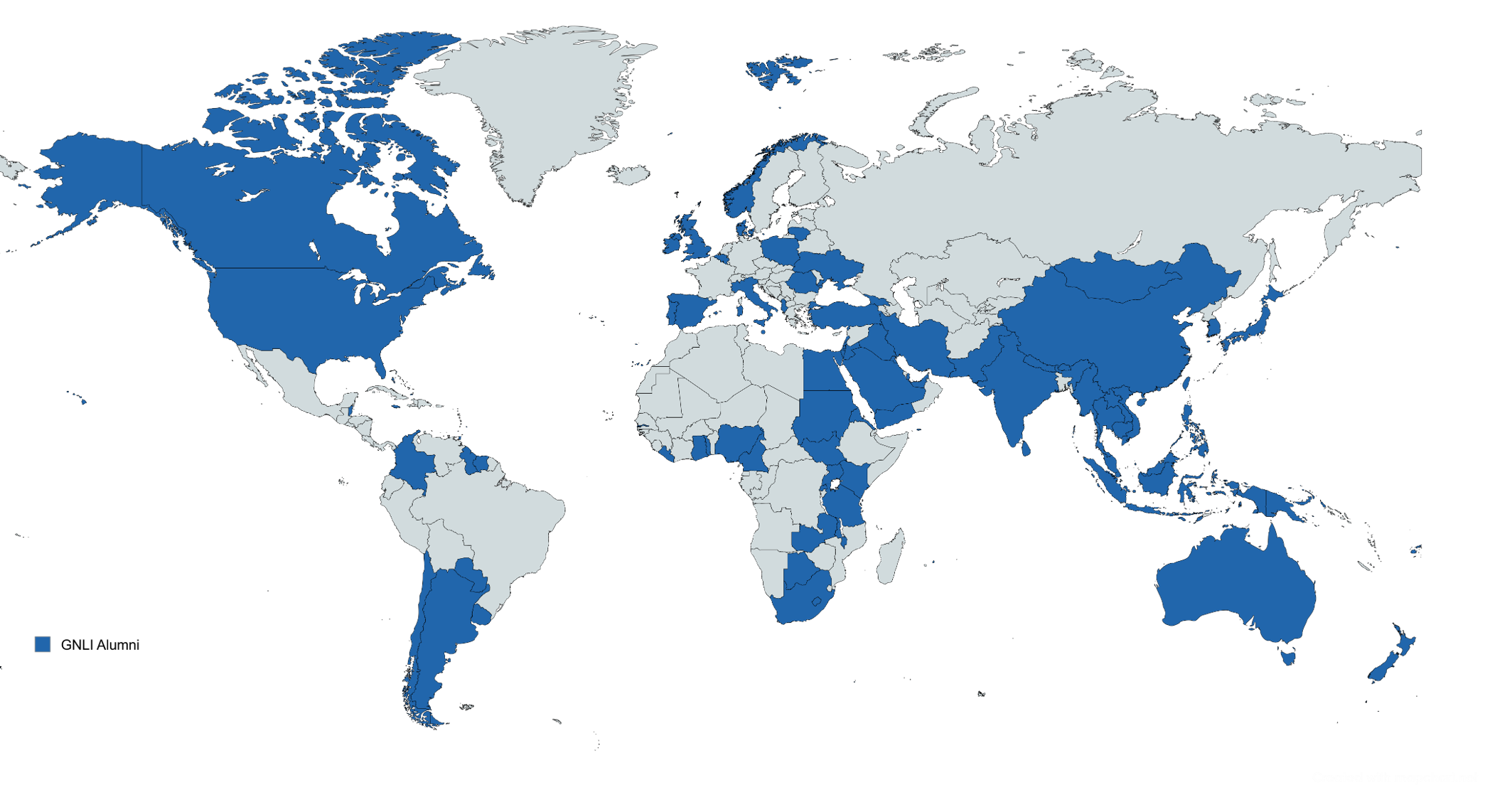 GNLI Alumni map